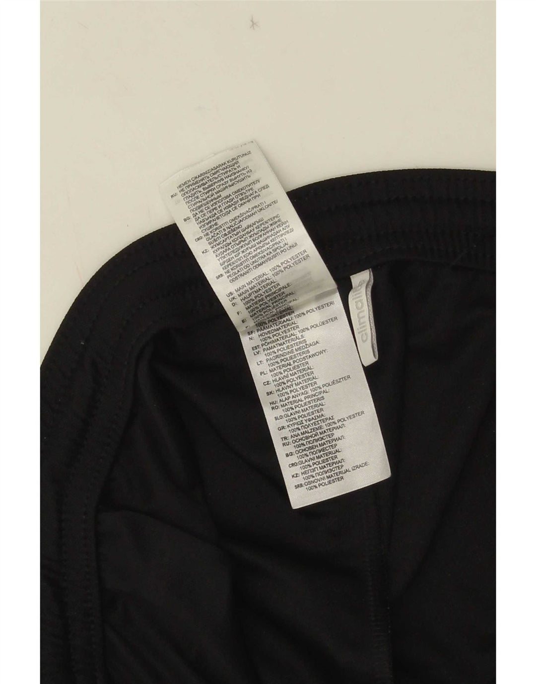Pantaloncini sportivi Adidas Climalite da uomo medio poliestere nero