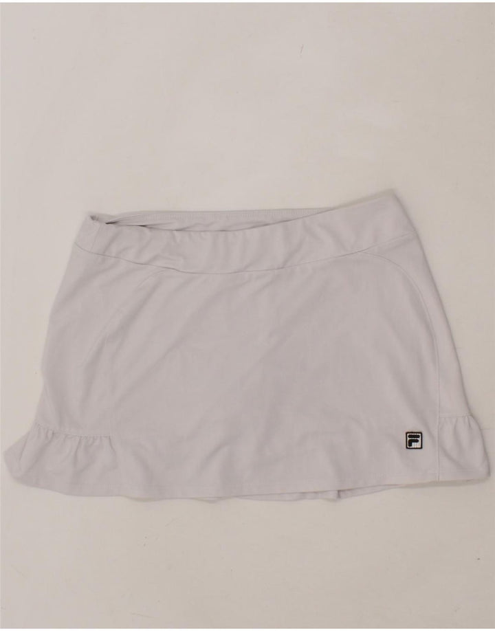 FILA Womens Tennis Skirt UK 14 Medium White Polyester Vintage Fila and Second-Hand Fila from Messina Hembry 