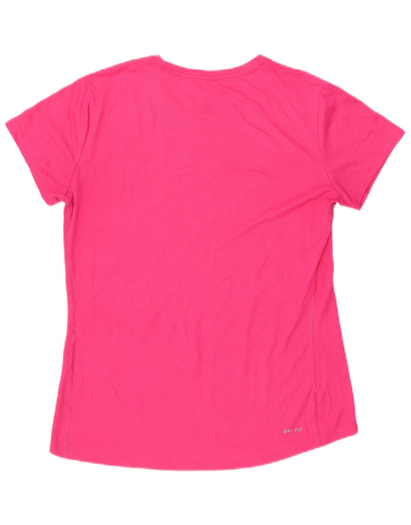 T-shirt NIKE Dri Fit da donna Top UK 14 Large Rosa