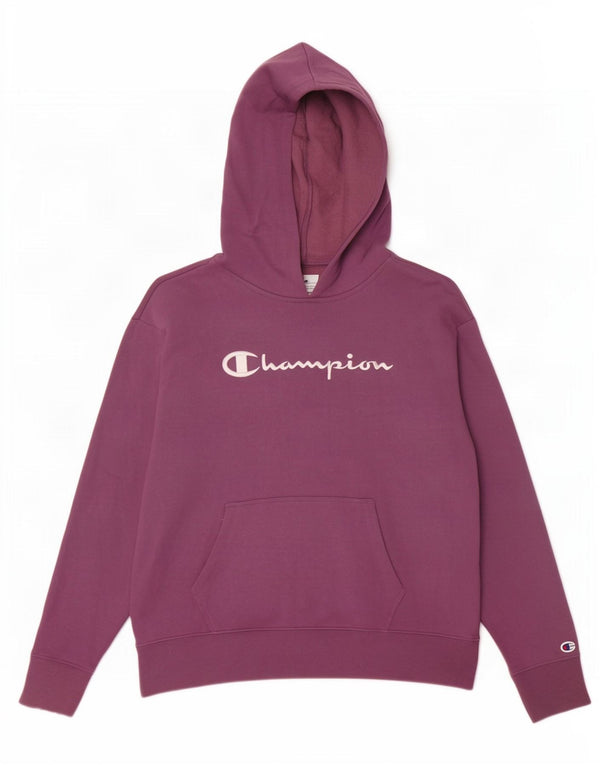 Maglione con cappuccio oversize grafico da donna Champion UK 14 Cotone viola medio