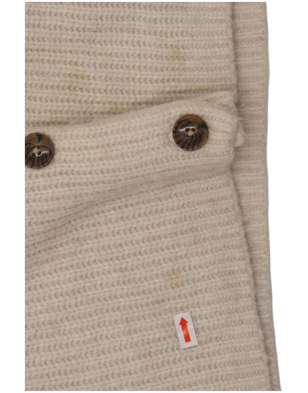 FAT FACE Maglione cardigan oversize corto da donna UK 10 Piccolo nylon bianco