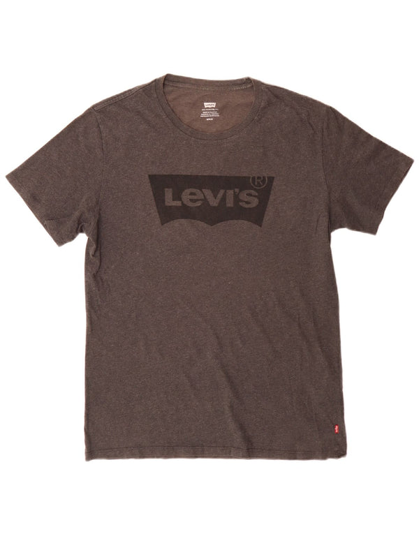 T-shirt grafica da uomo Levi's Top in cotone mélange grigio medio