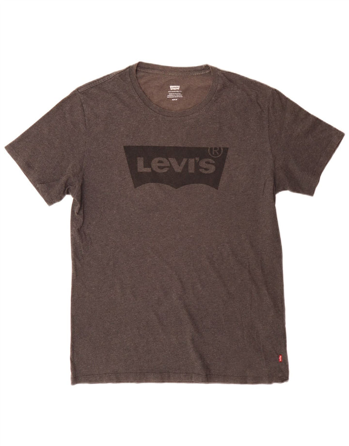 T-shirt grafica da uomo Levi's Top in cotone mélange grigio medio