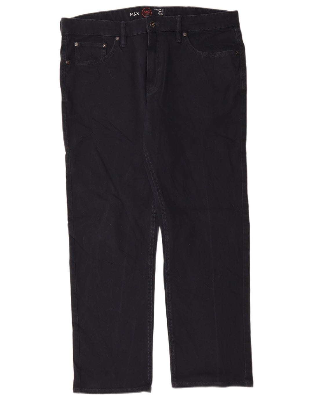 Jeans dritti da uomo Marks & Spencer W36 L29 cotone blu navy