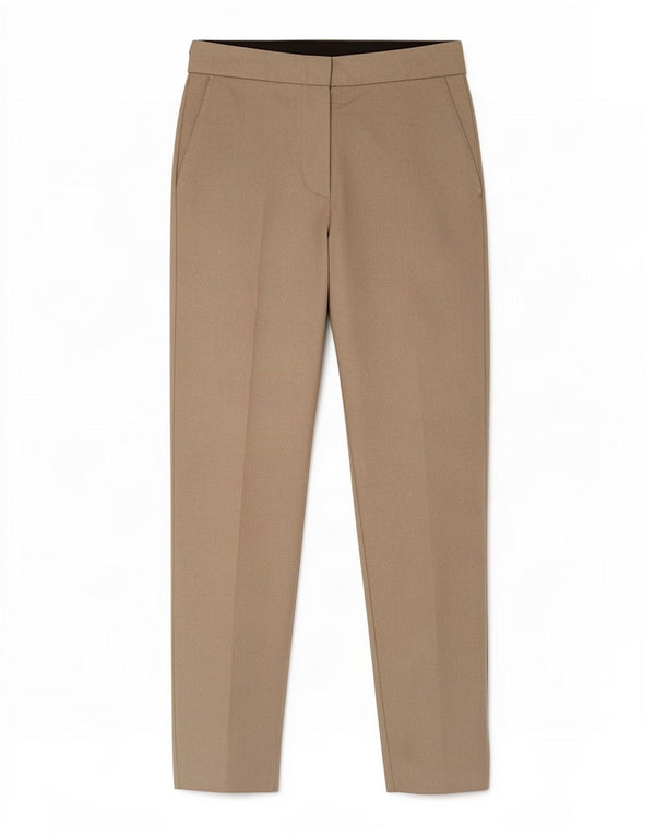 Pantaloni chino slim da donna Zara medi W28 L27 poliestere color block beige