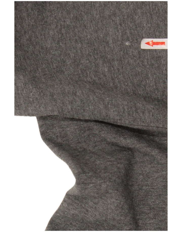 Felpa con cappuccio grafica da uomo Asics piccola in cotone grigio