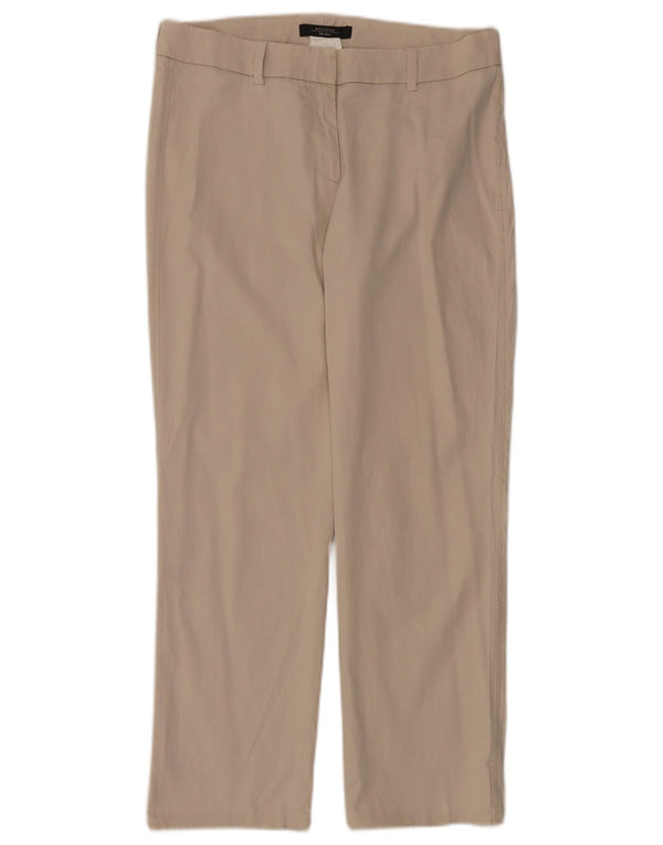 Pantaloni casual dritti da weekend da donna Max Mara UK 12 Medium W30 L28 Beige