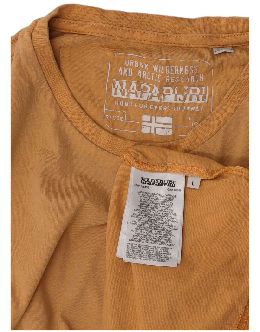 T-shirt da uomo Napapijri Top grande in cotone beige