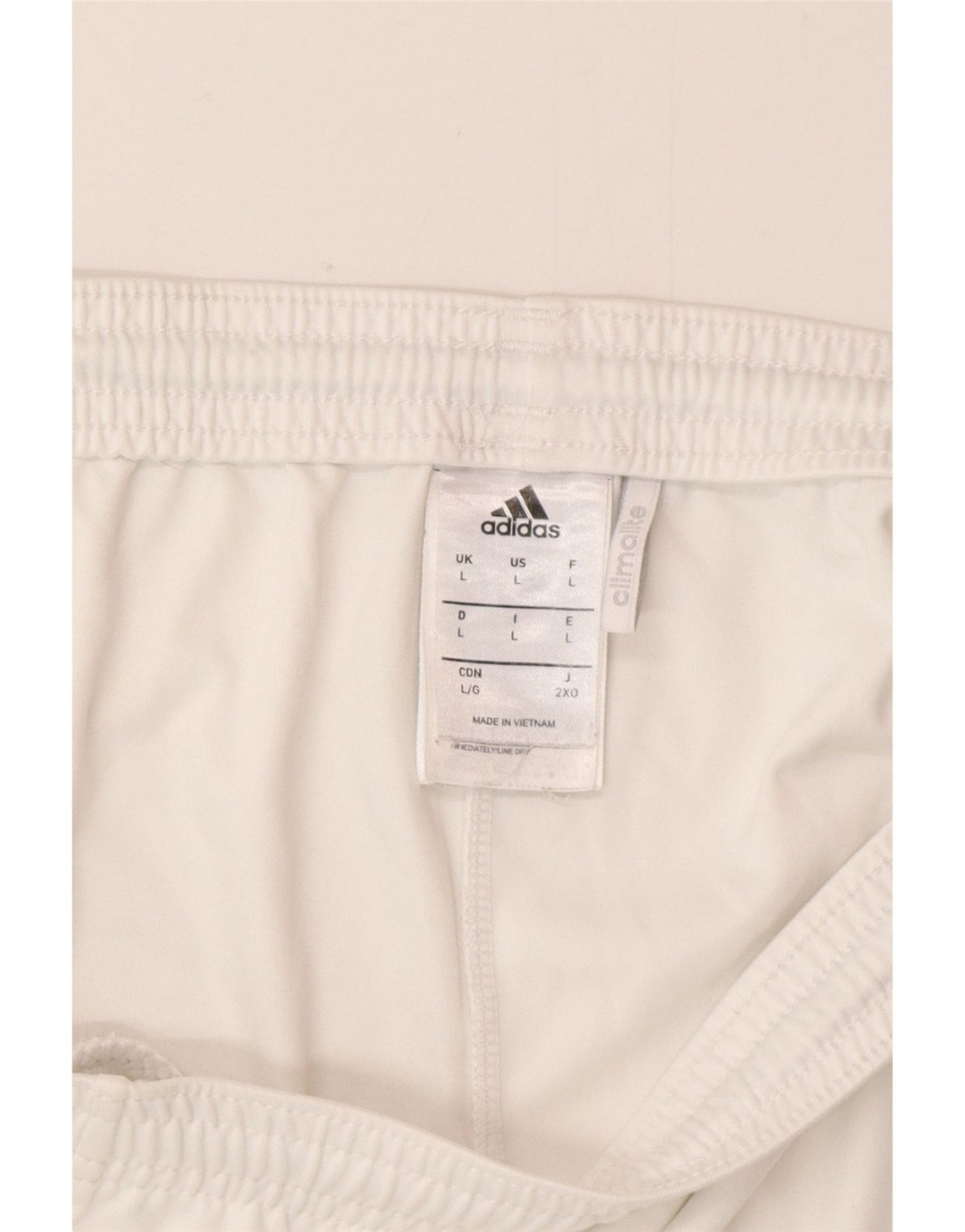 Pantaloncini sportivi Adidas Climalite da uomo grandi in poliestere bianco