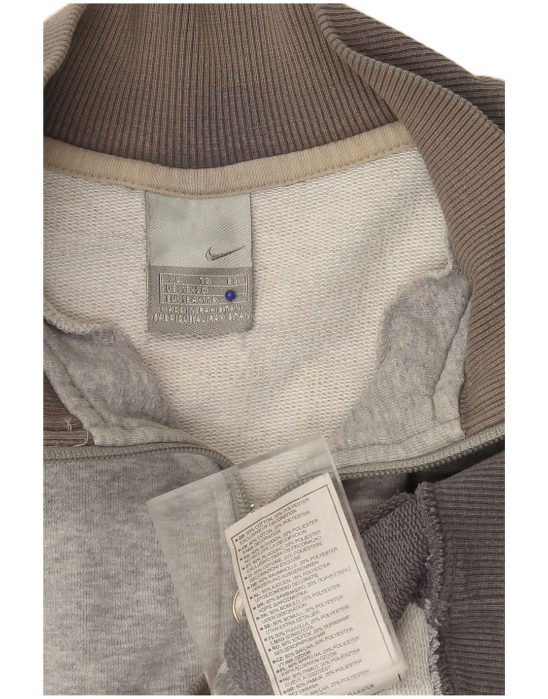 Giacca da tuta con grafica NIKE da ragazzo 13-14 anni XL grigio color block