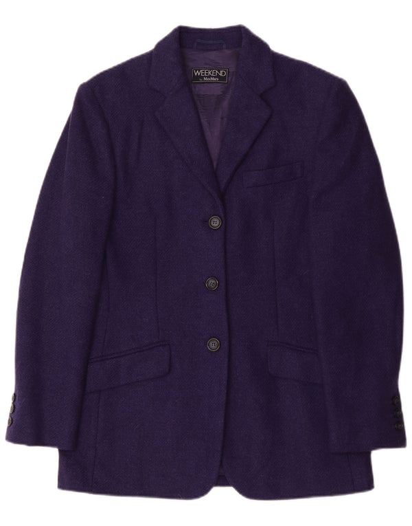 Giacca blazer oversize a 3 bottoni Max Mara da donna Weekend UK 10 Small Viola