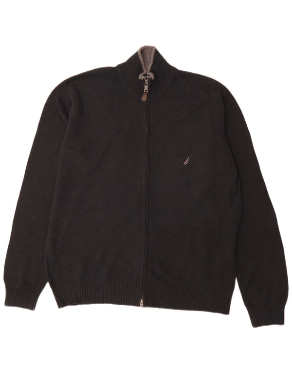 Maglione cardigan da uomo Nautica grande cotone blu navy