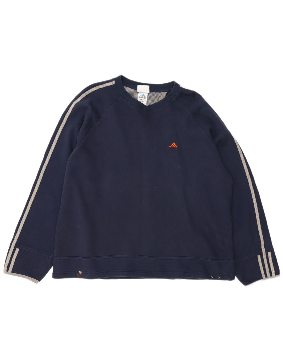 Felpa da uomo vestibilità ampia ADIDAS, maglione medio, cotone blu navy