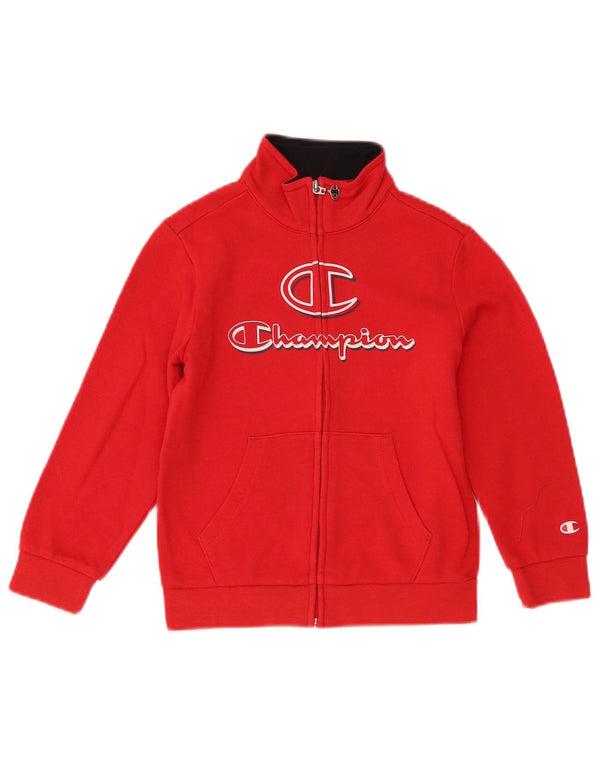 Giacca da tuta grafica Champion da ragazzo 5-6 anni XS in cotone rosso