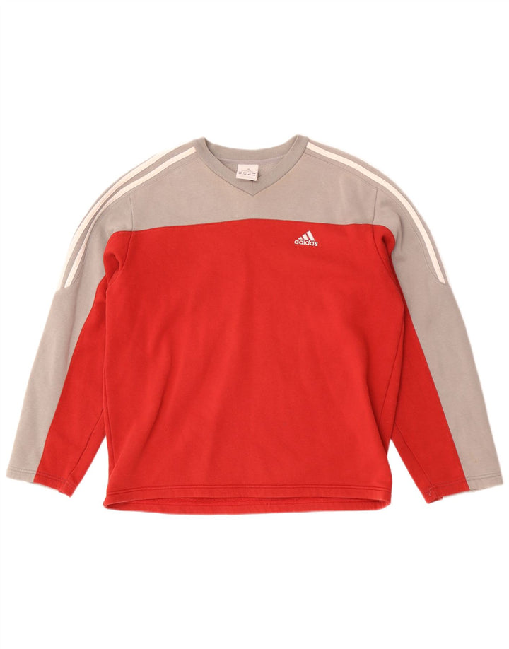 Felpa da uomo Adidas Jumper UKI 38/40 Medium Red Colourblock in cotone