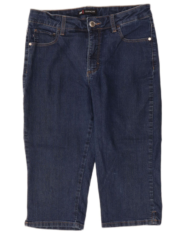Jeans Capri LEE da donna vestibilità classica a vita alta US 12 Large W30 L17 Blu