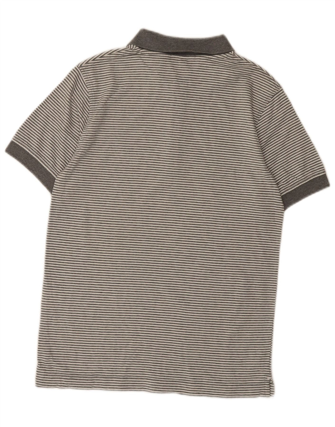 Polo da uomo Lyle & Scott in cotone a righe grigio medio