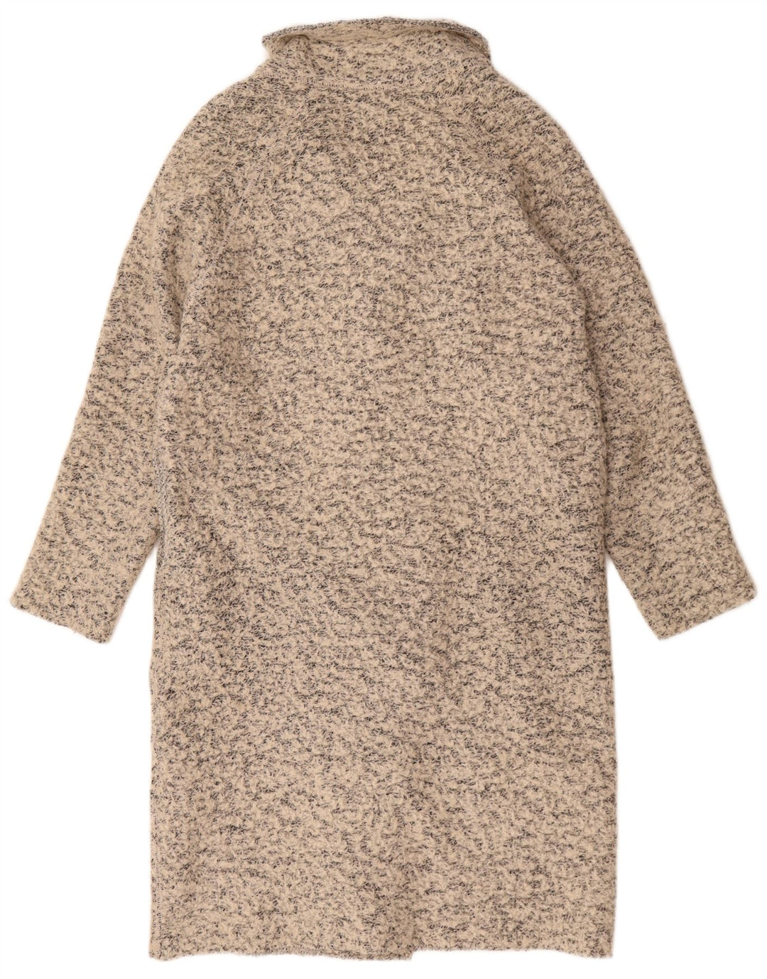 Soprabito oversize da donna Zara UK 10 piccolo in lana screziata beige