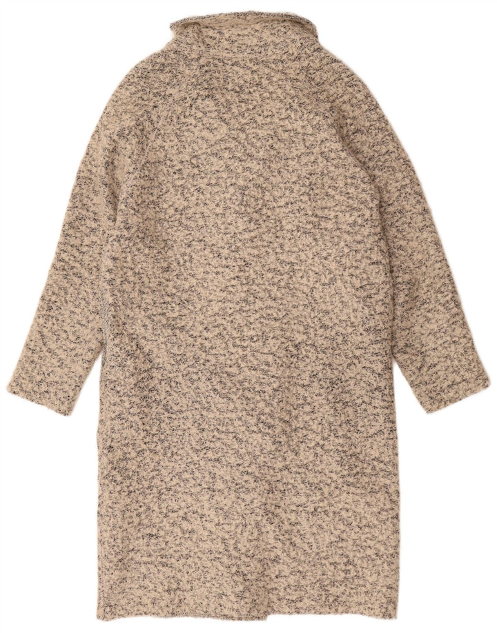 Soprabito oversize da donna Zara UK 10 piccolo in lana screziata beige