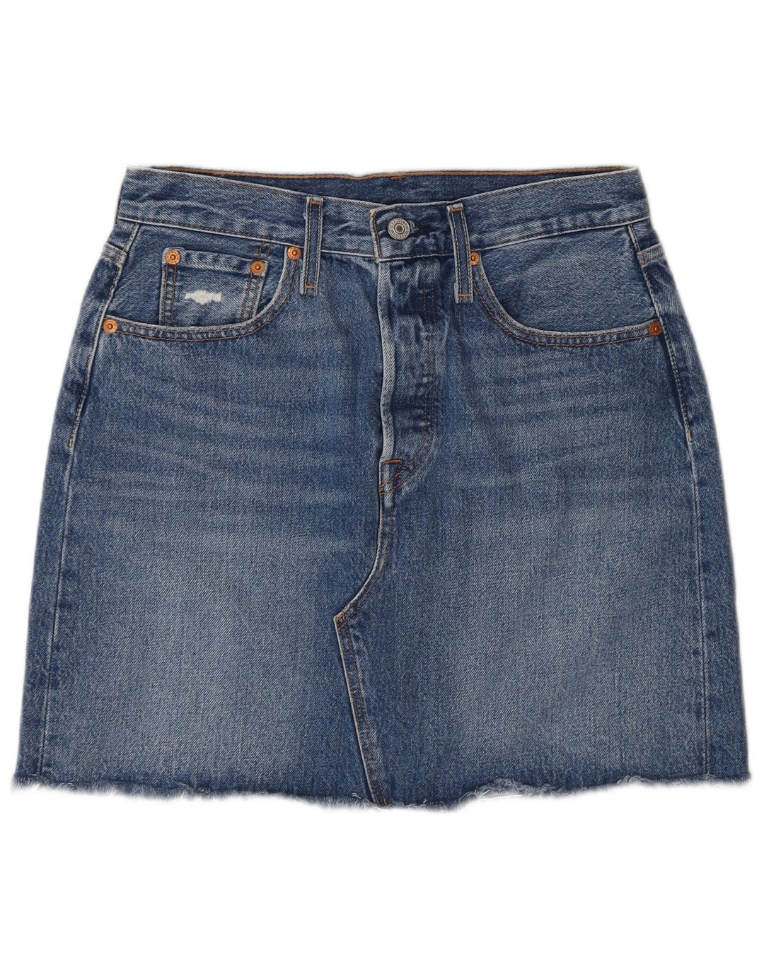 Gonna di jeans da donna Levi's W28 in cotone blu medio