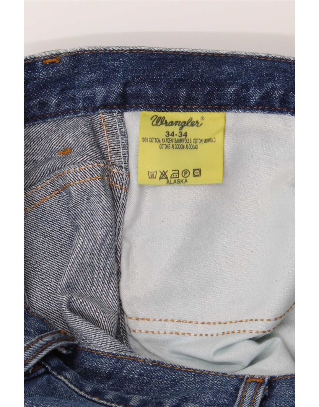 Jeans dritti da uomo Wrangler W34 L34 cotone blu