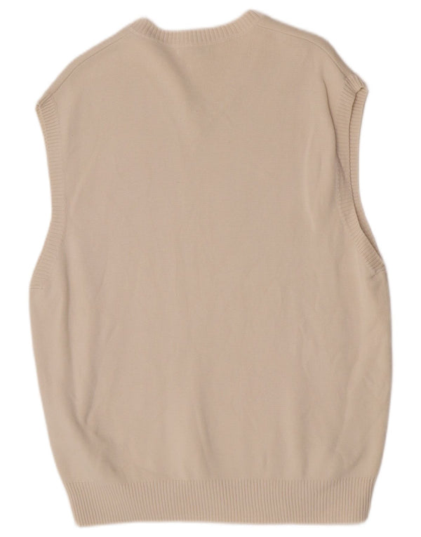 Canottiera da uomo Zara Canotta grande in cotone bianco sporco