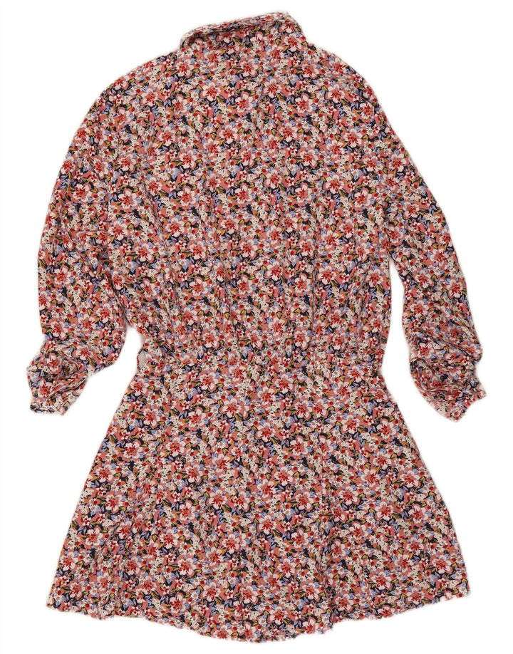 Tutina corta a maniche lunghe da donna Zara UK 10 piccola in poliestere floreale multicolore