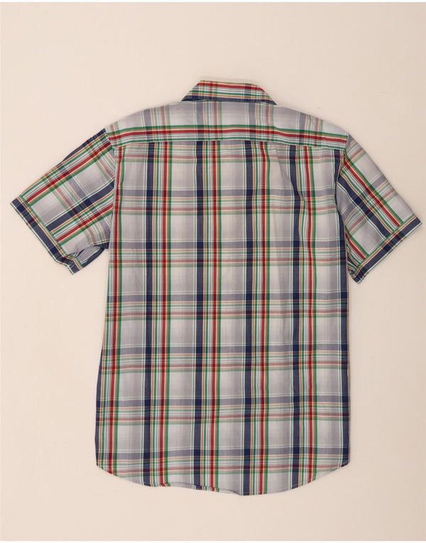 Camicia a maniche corte da uomo Carrera 2XL cotone a quadri bianchi