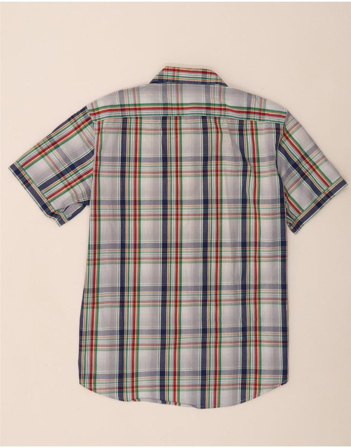 Camicia a maniche corte da uomo Carrera 2XL cotone a quadri bianchi