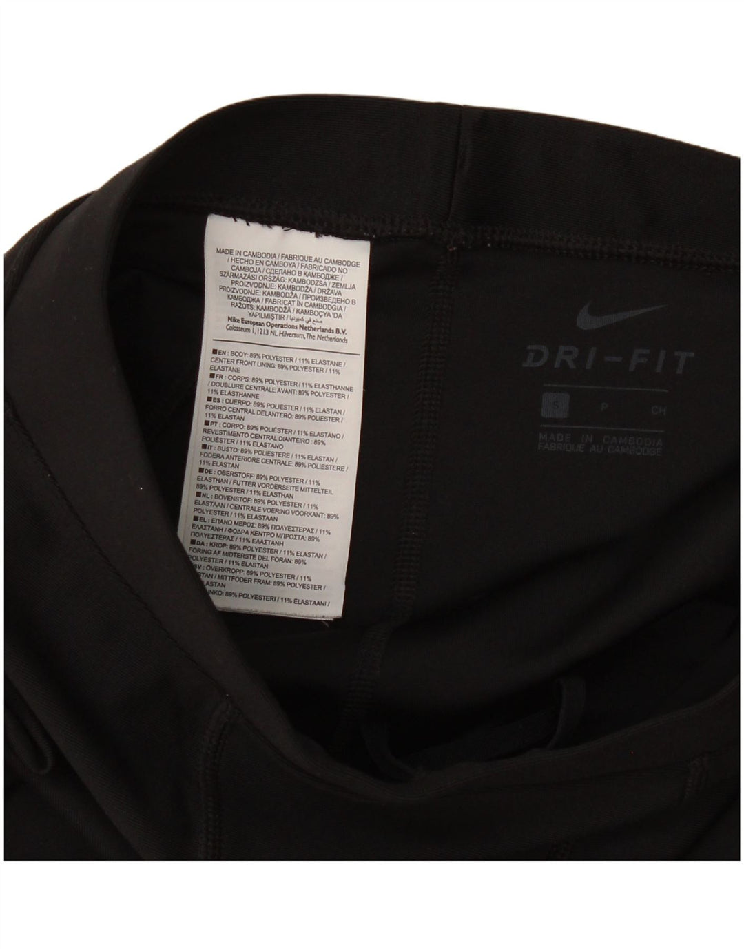 Leggings Nike Dri Fit da uomo piccoli in poliestere nero