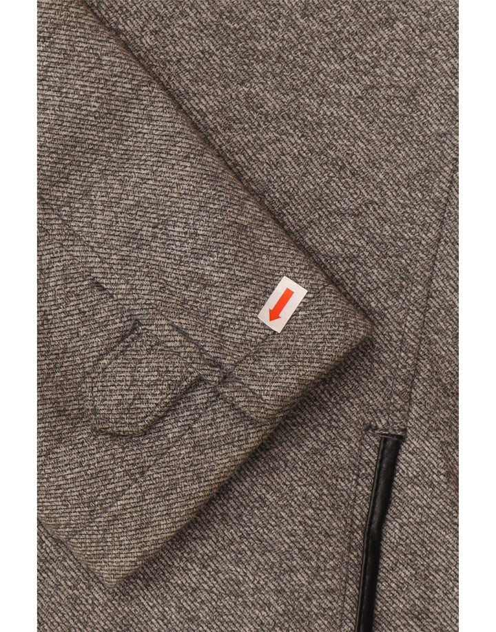 Giubbotto bomber con cappuccio da uomo Zara UK 42 XL poliestere grigio