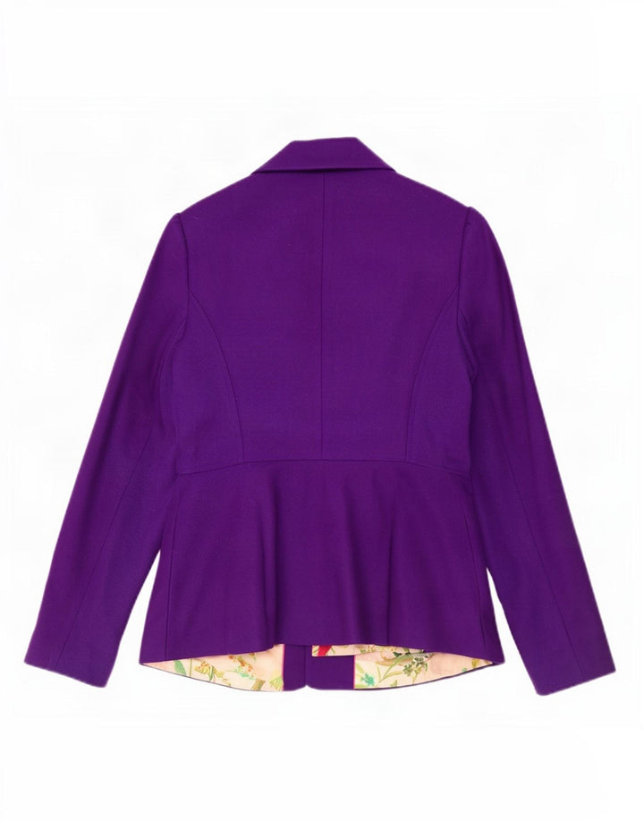 Giacca blazer da donna Ted Baker taglia 3 lana viola media