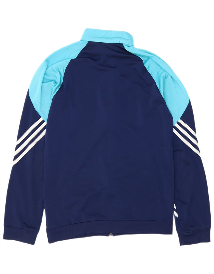 Giacca da ginnastica da uomo ADIDAS piccola in poliestere color block blu navy
