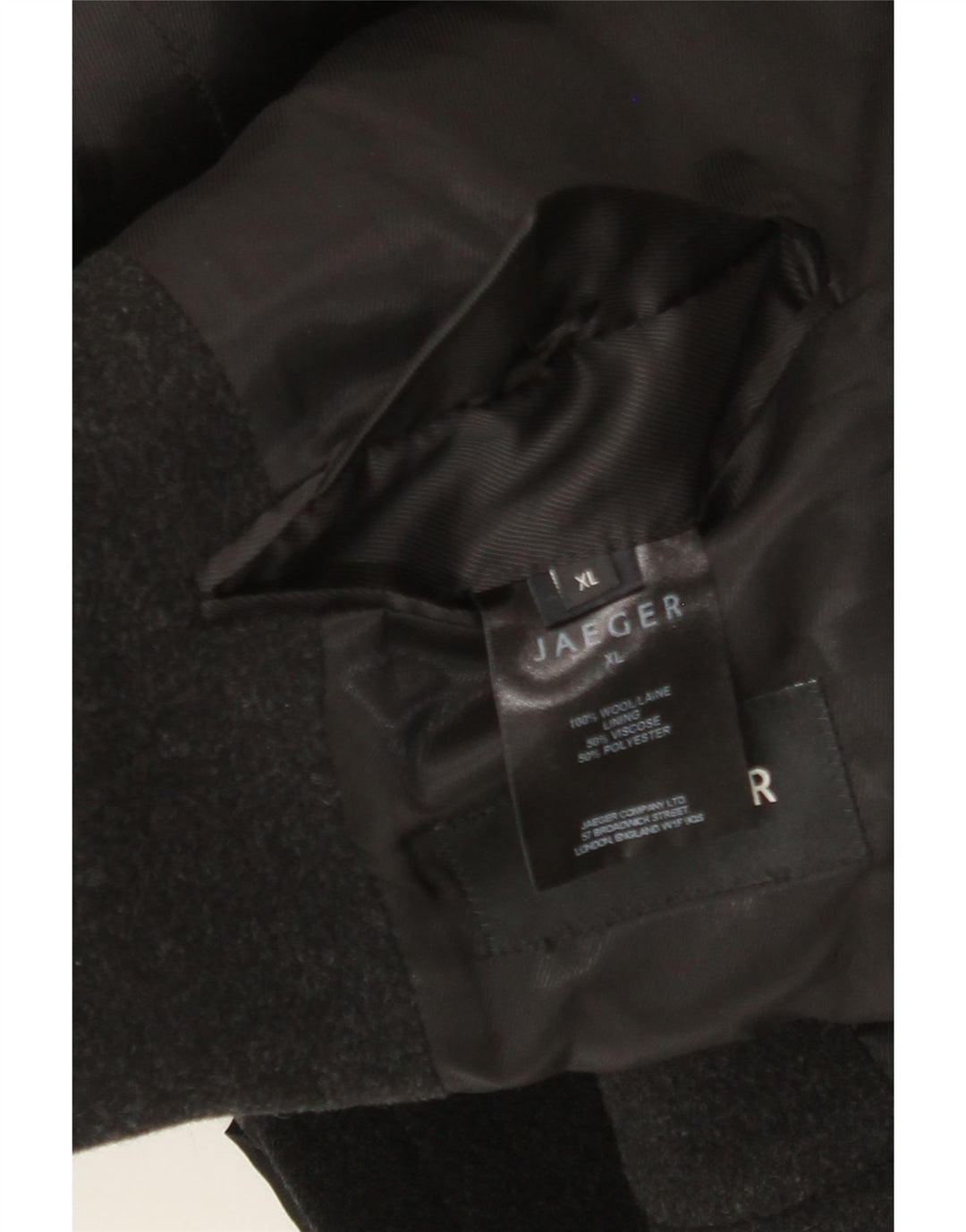 Cappotto da uomo Jaeger UK 42 XL in lana grigia