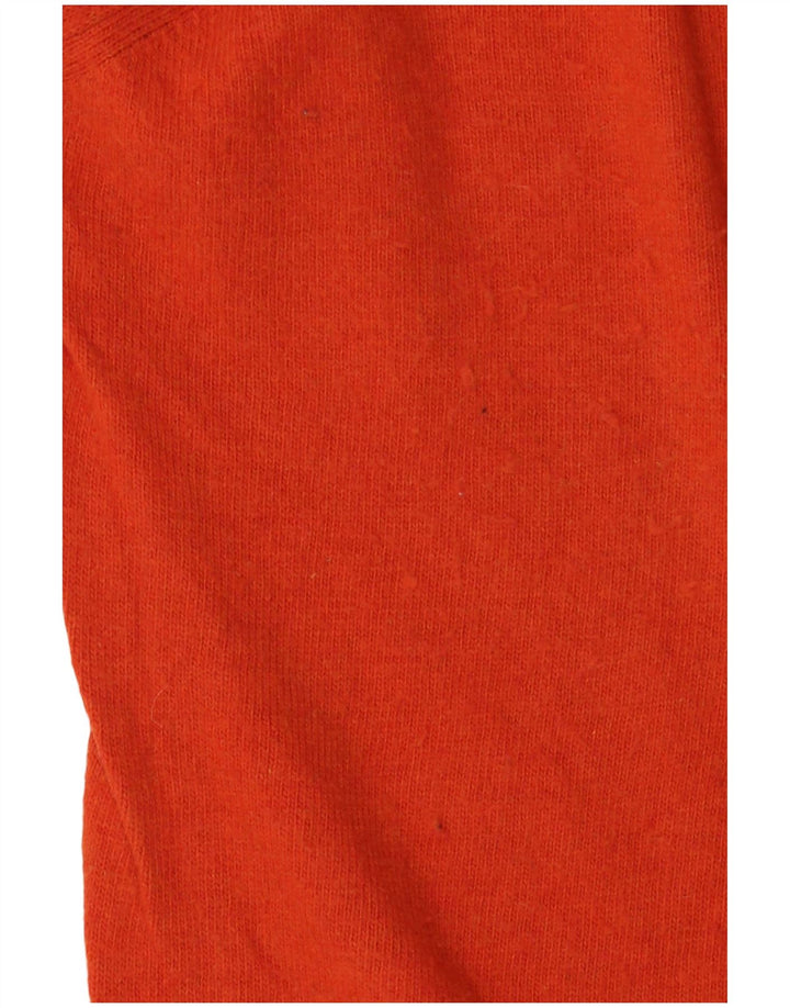 Maglione Zara da uomo con scollo a V grande in viscosa arancione