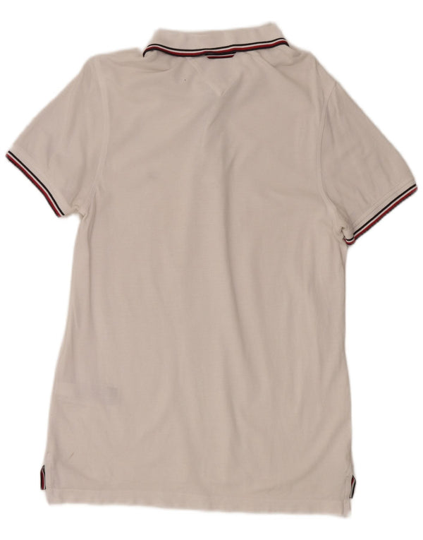 Polo slim fit da uomo Tommy Hilfiger piccola in cotone bianco