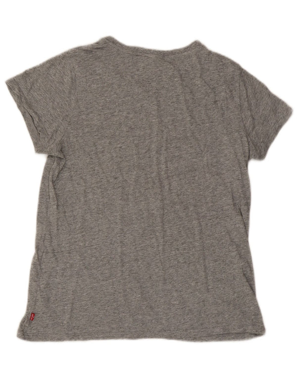 T-shirt grafica da donna LEVI'S UK 14 Grigio medio chiazzato
