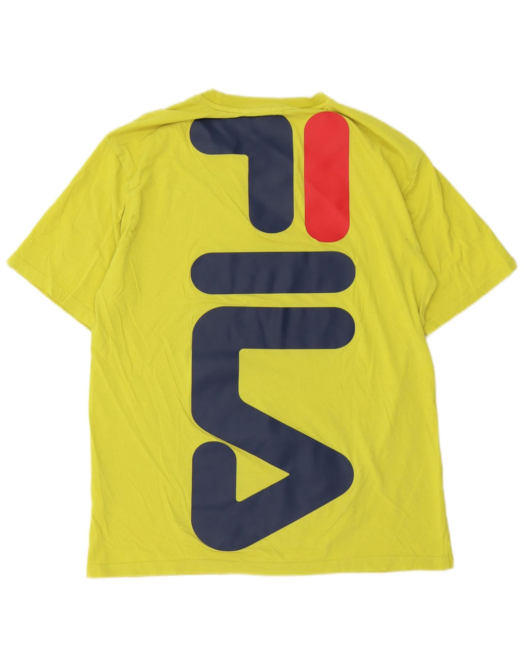 T-shirt grafica da uomo Fila Top Small in cotone verde