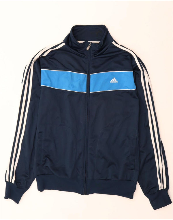 Giacca da tuta da uomo ADIDAS UK 42/44 Large Blu Navy Colourblock