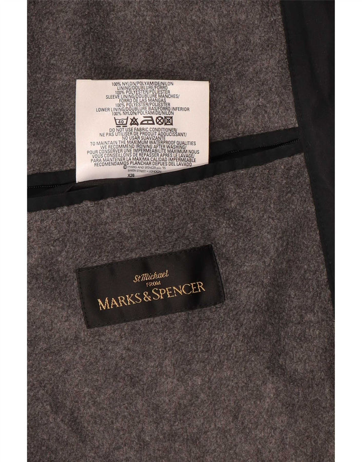 Giacca a vento con cappuccio da uomo Marks & Spencer UK 40 grande nera