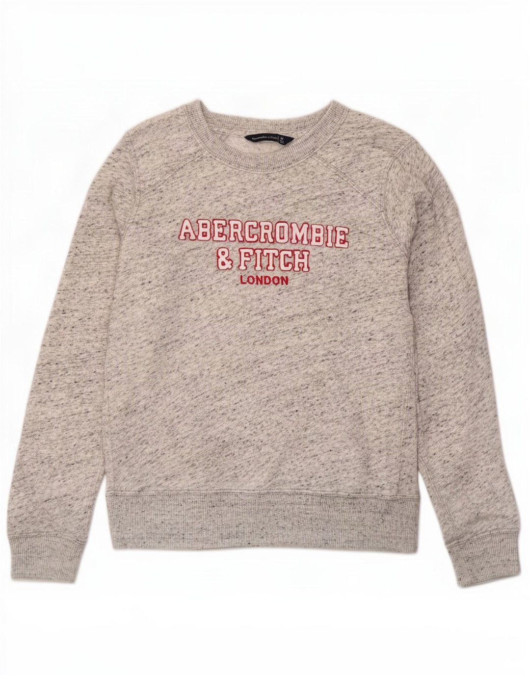 Felpa da donna Abercrombie & Fitch UK 14 Grigio medio chiazzato