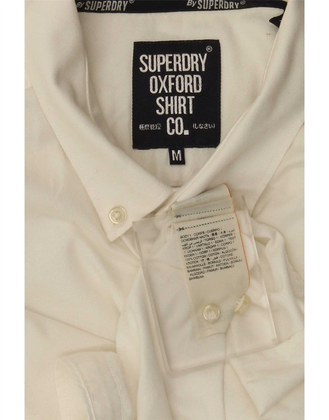 Camicia da uomo Superdry in cotone bianco medio