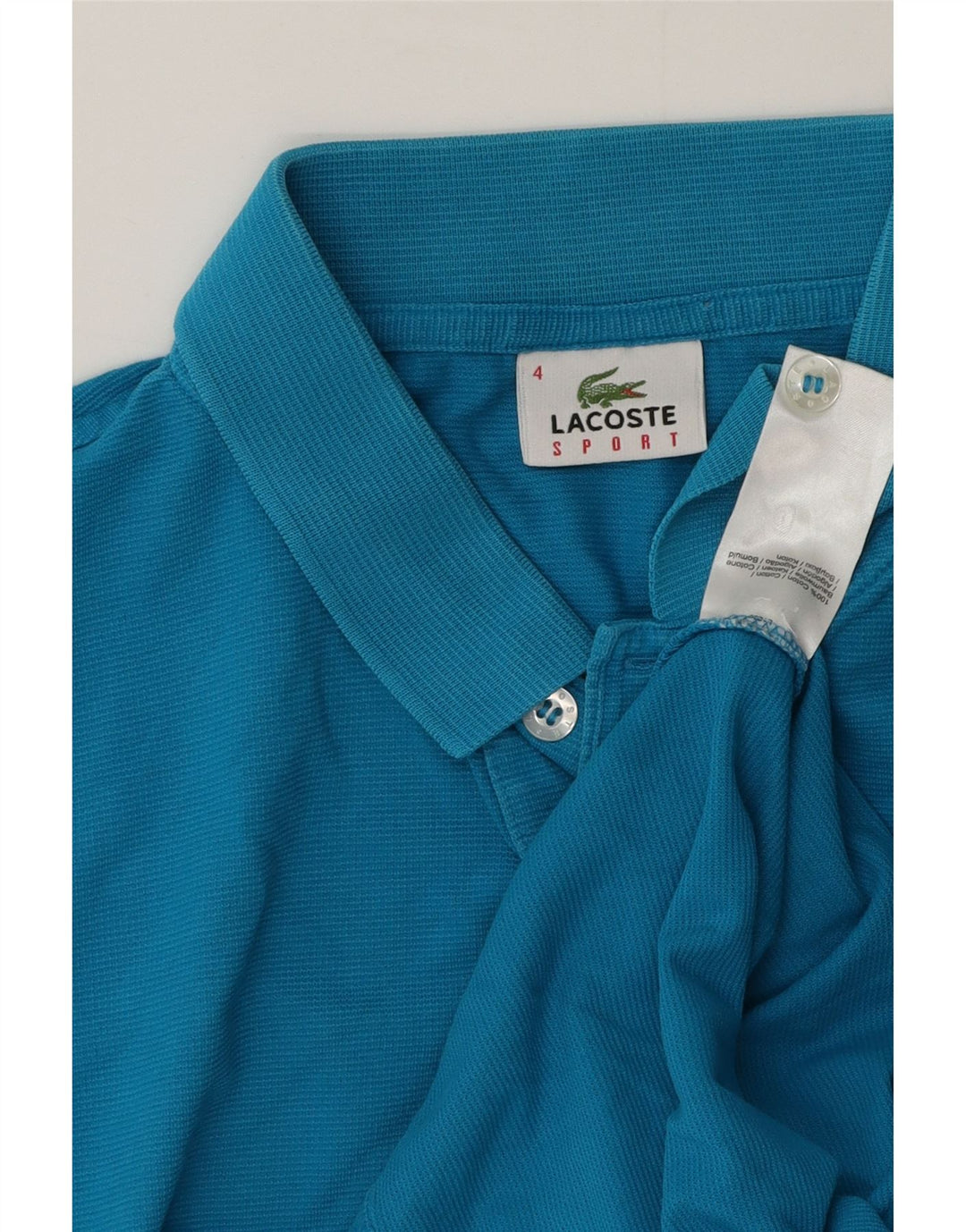 Polo da uomo Lacoste taglia 4 in cotone blu medio