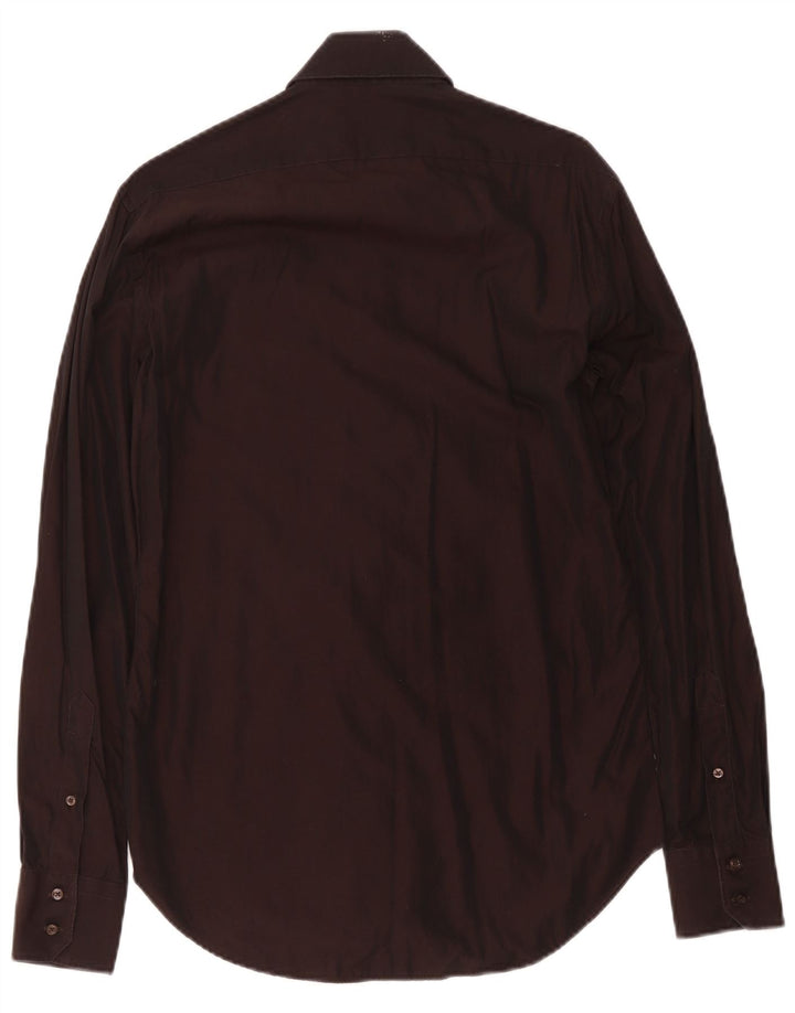 Camicia Zara da uomo EU 38 in cotone marrone medio
