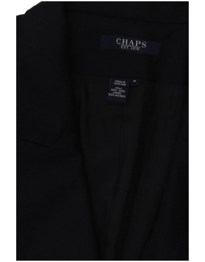 Giacca blazer doppiopetto da donna Chaps US 14 XL Lana blu navy