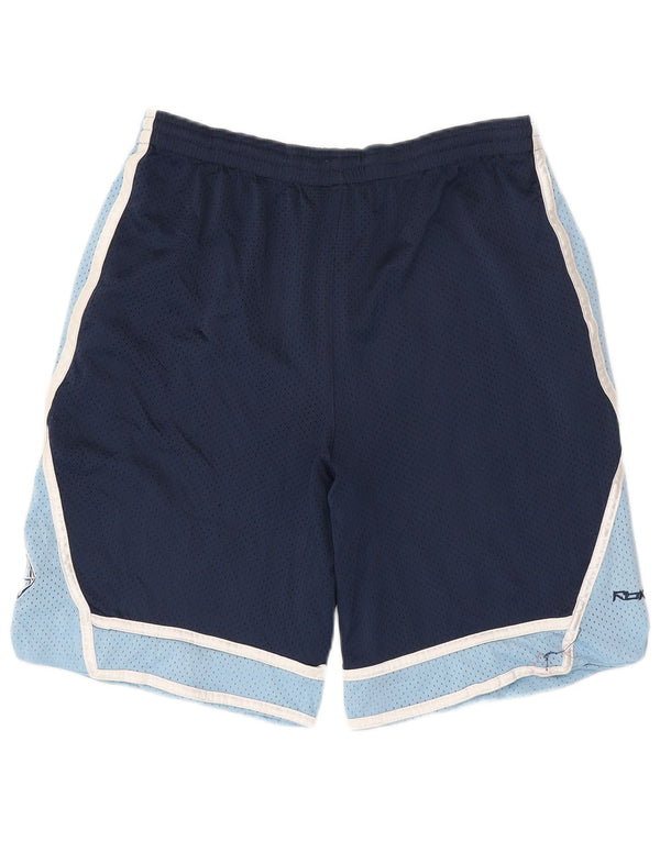 Pantaloncini sportivi REEBOK da uomo XL in poliestere color block blu navy
