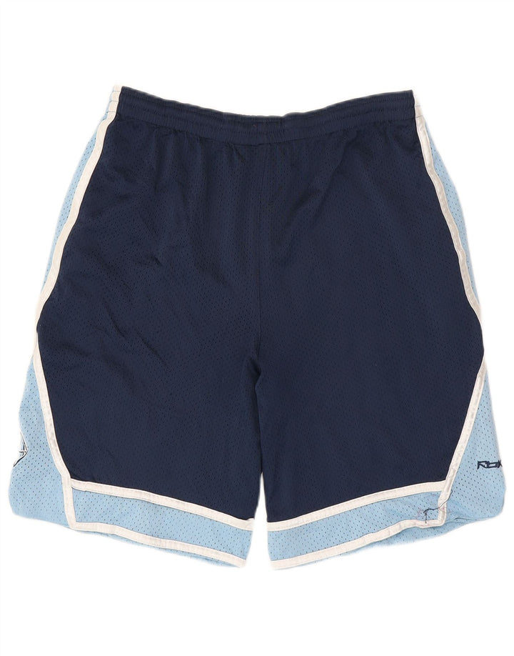Pantaloncini sportivi REEBOK da uomo XL in poliestere color block blu navy