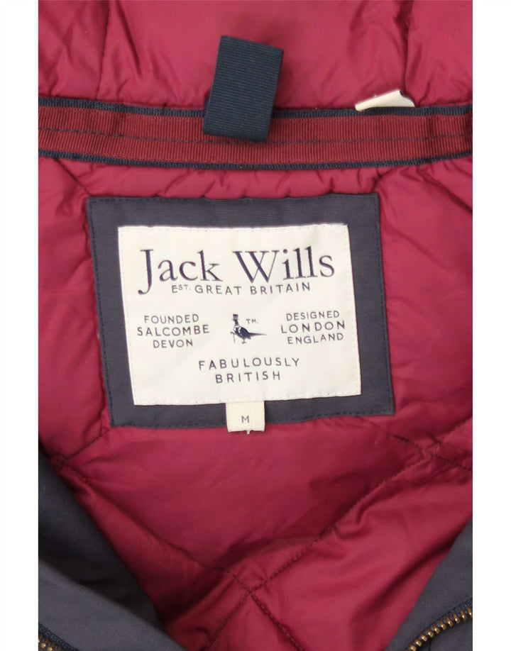 Giacca imbottita con cappuccio da uomo Jack Wills UK 38 medio blu navy