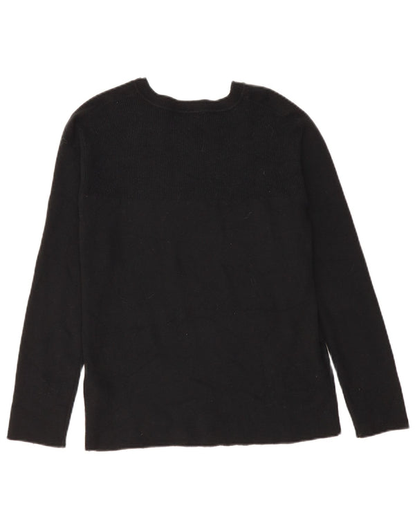 Maglione maglione con scollo a barca da donna Marks & Spencer UK 6 XS viscosa nera