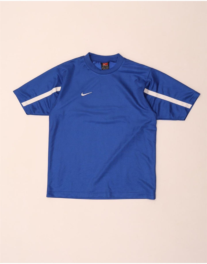T-shirt da uomo Nike Top UK 36/38 Small Blu Colourblock Poliestere